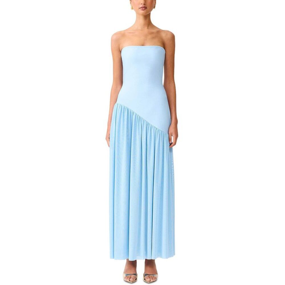 Elliatt Womens Jesselle Asymmetric Gown Large Baby Blue - NWT $278